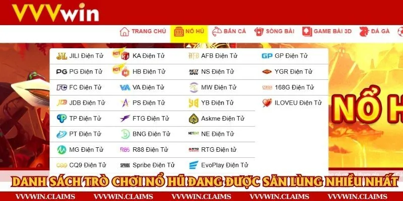 Tổng hợp trò chơi quay hũ hấp dẫn